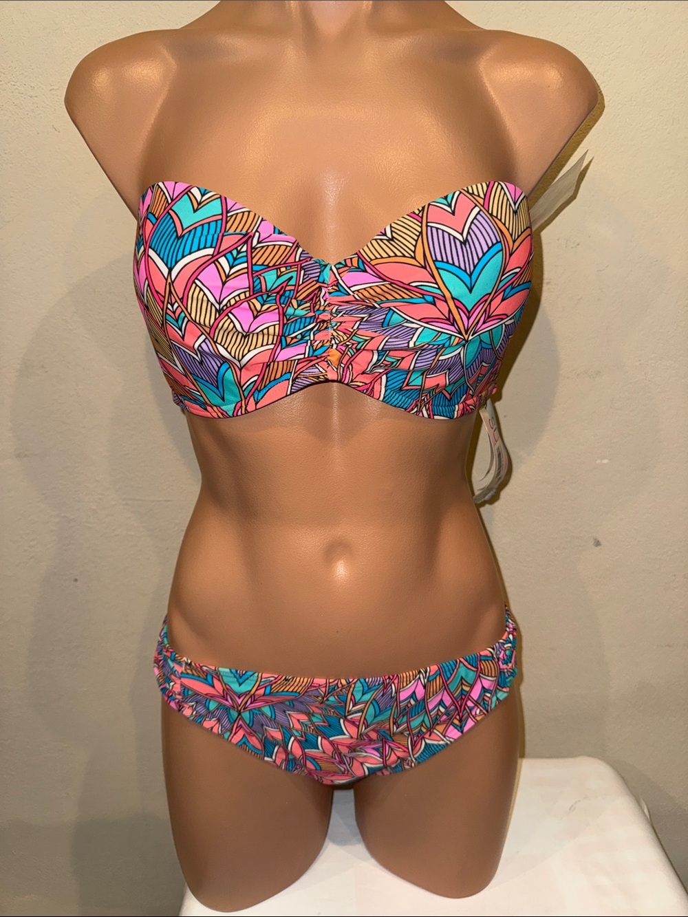 NWT Sundazed bandeau bikini set underwire size L 36C